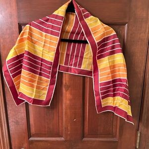 ARNOLDI Polyester Pretty striped scarf. No snags or stains.